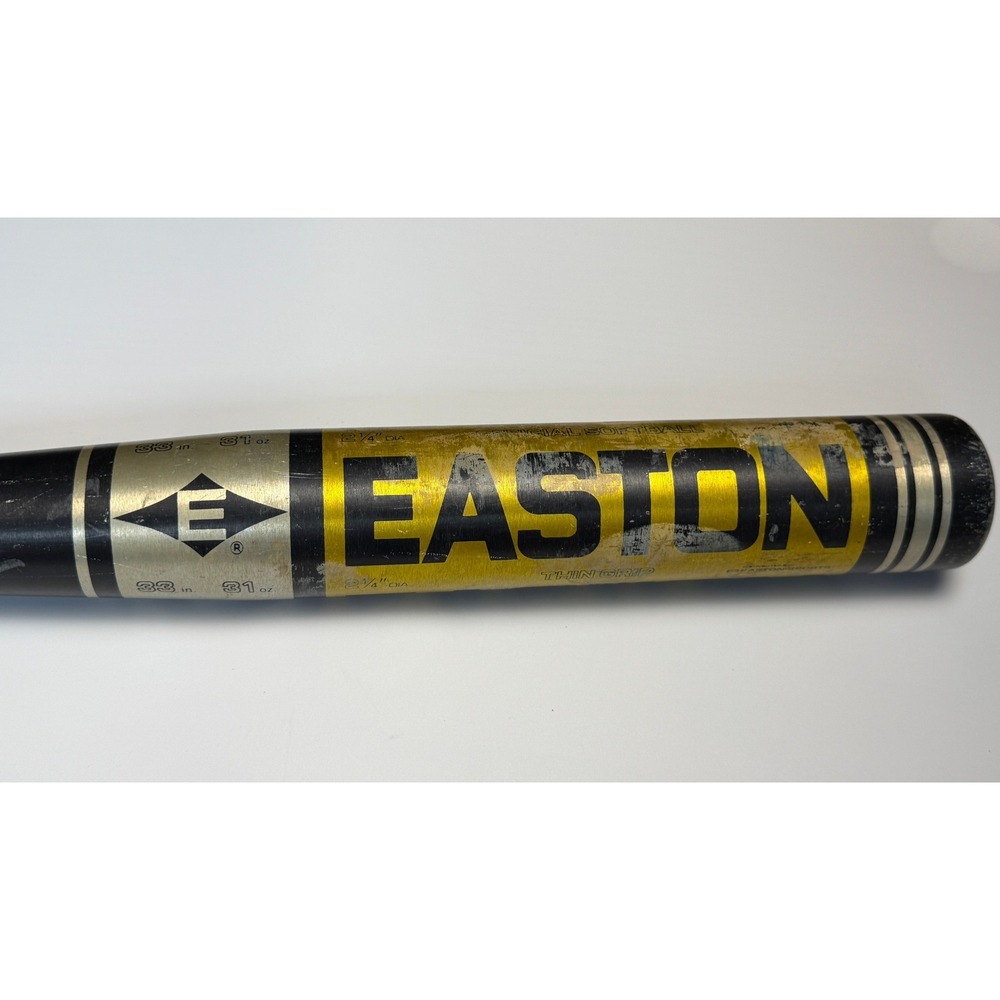 Vintage Easton S80 3331 7046 Alloy Softball Bat-33in 31oz, Black Gold, USA